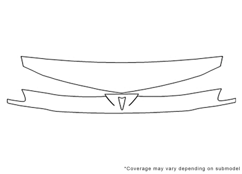 aztek Avery Dennison Clear Bra Hood Precut PPF Diagram