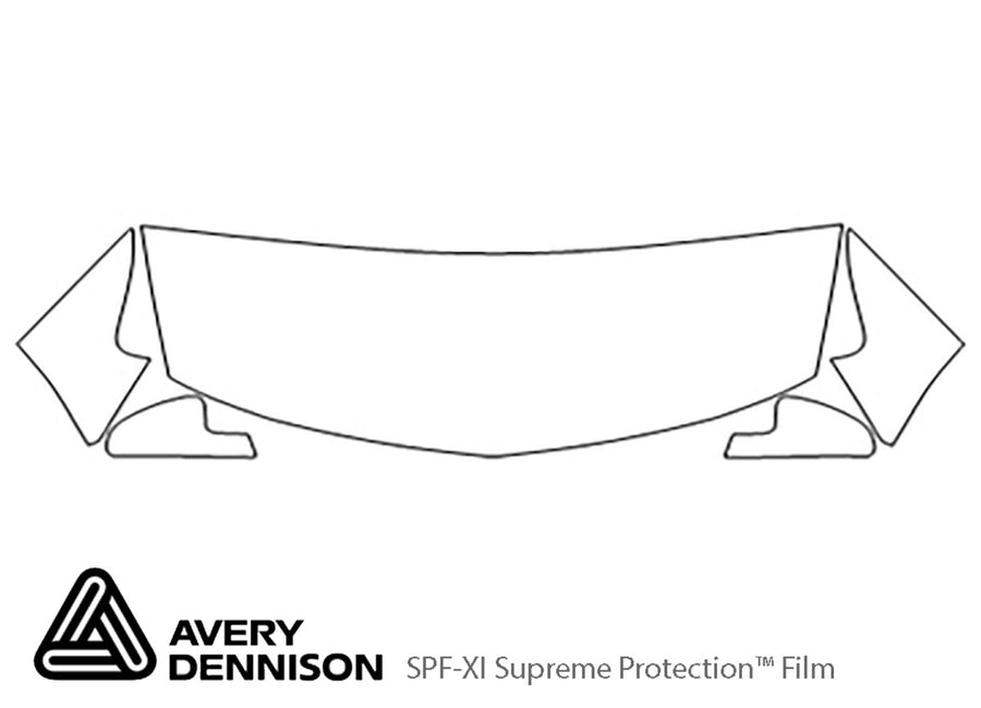 bonneville Avery Dennison Clear Bra Hood Precut PPF Diagram