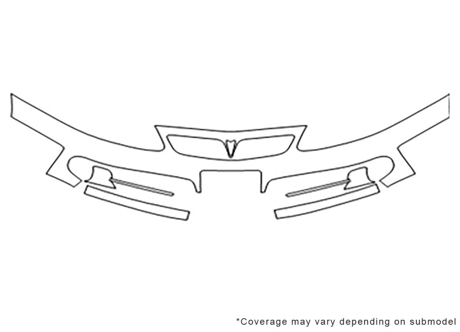 bonneville 3M Clear Bra Bumper Precut PPF Diagram