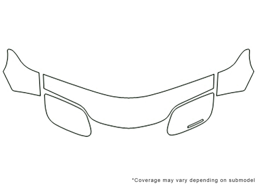 firebird 3M Clear Bra Hood Precut PPF Diagram