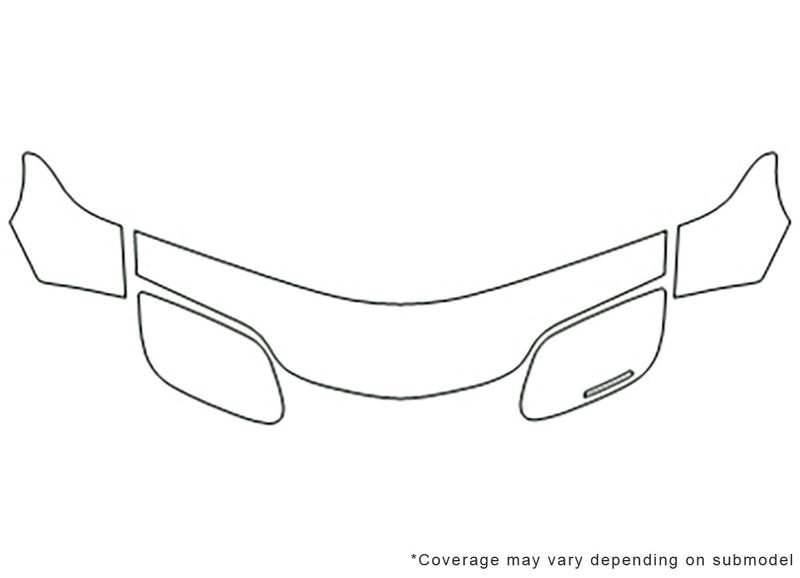 firebird Avery Dennison Clear Bra Hood Precut PPF Diagram