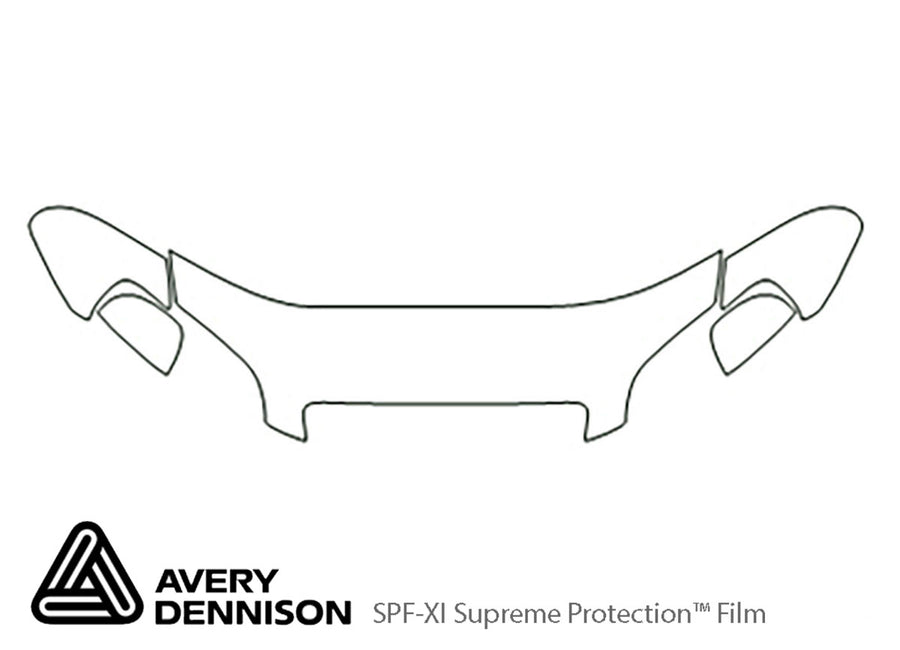 g3 Avery Dennison Clear Bra Hood Precut PPF Diagram