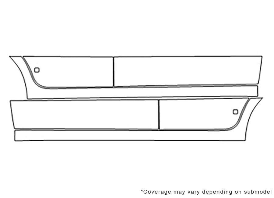 g3 3M Clear Bra Door Cup Precut PPF Diagram