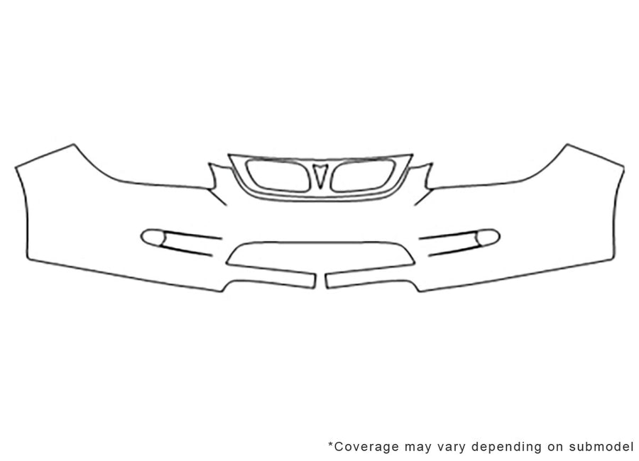 g5 Avery Dennison Clear Bra Bumper Precut PPF Diagram