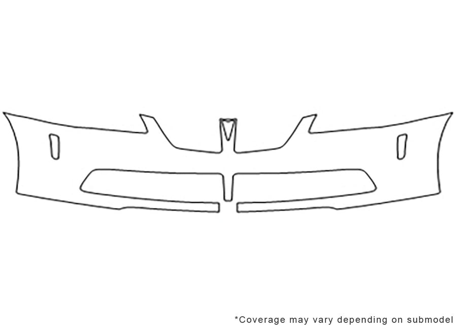 g8 Avery Dennison Clear Bra Bumper Precut PPF Diagram