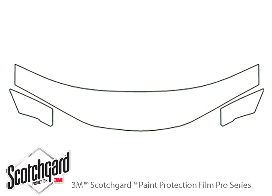 grand am 3M Clear Bra Hood Precut PPF Diagram