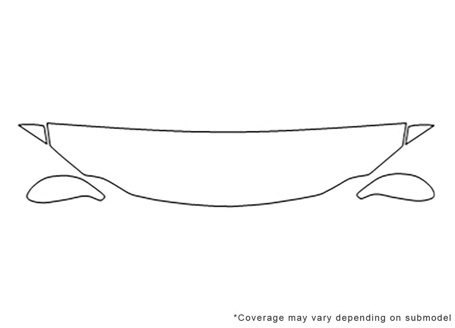 grand am 3M Clear Bra Hood Precut PPF Diagram