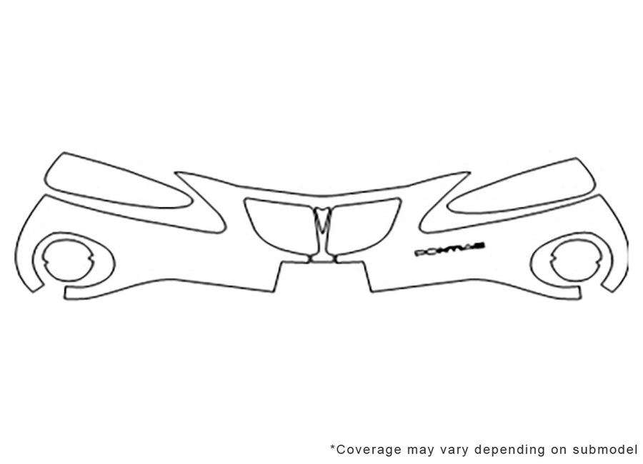 grand prix Avery Dennison Clear Bra Bumper Precut PPF Diagram