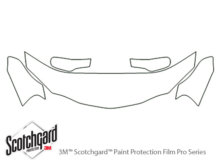 grand prix 3M Clear Bra Hood Precut PPF Diagram