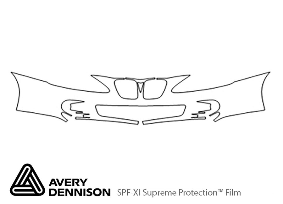 grand prix Avery Dennison Clear Bra Bumper Precut PPF Diagram