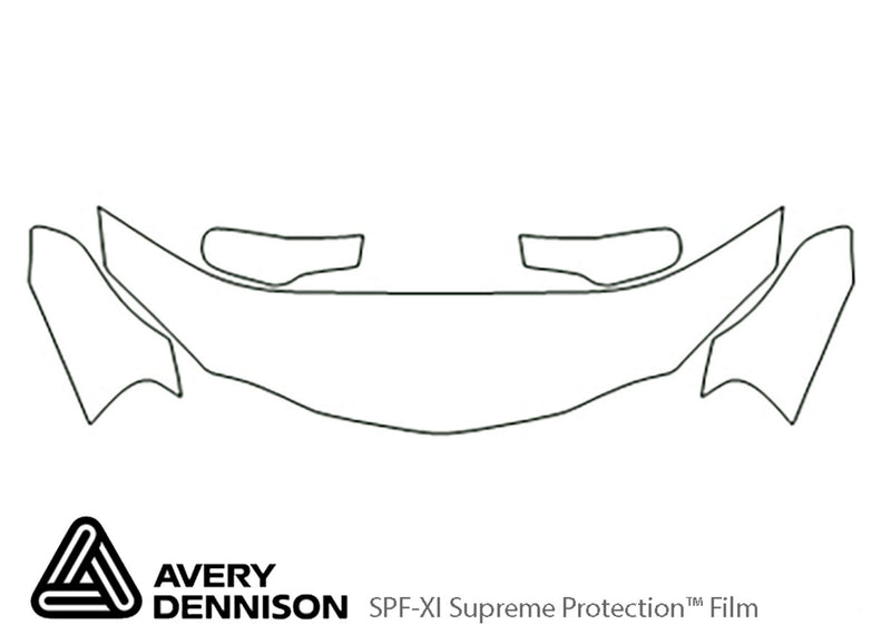 grand prix Avery Dennison Clear Bra Hood Precut PPF Diagram