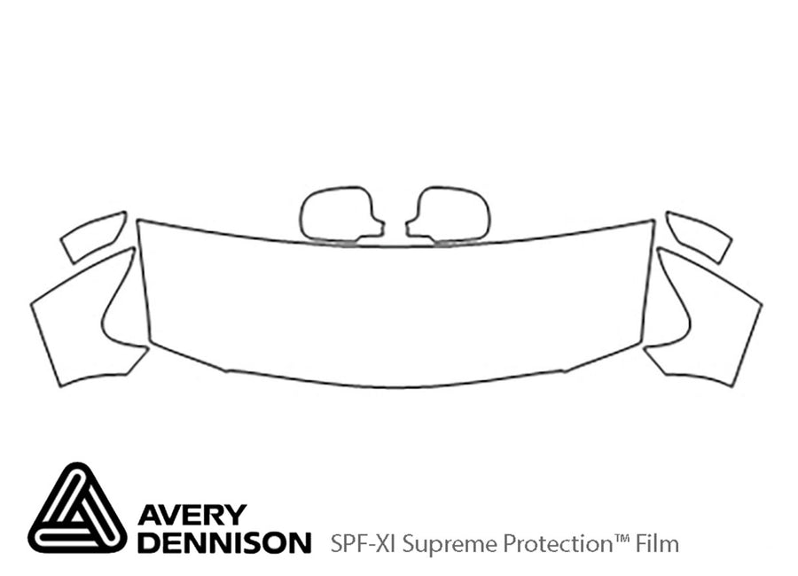 montana Avery Dennison Clear Bra Hood Precut PPF Diagram