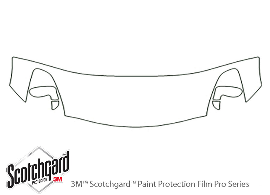 solstice 3M Clear Bra Hood Precut PPF Diagram