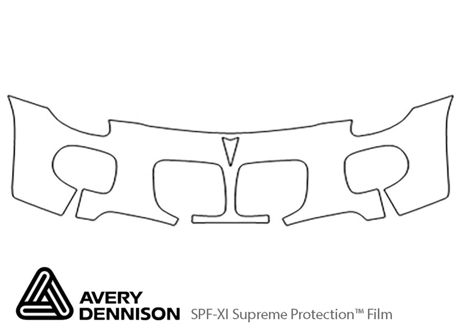 solstice Avery Dennison Clear Bra Bumper Precut PPF Diagram