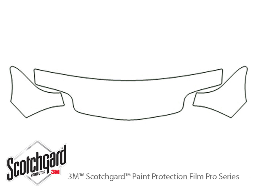 sunfire 3M Clear Bra Hood Precut PPF Diagram