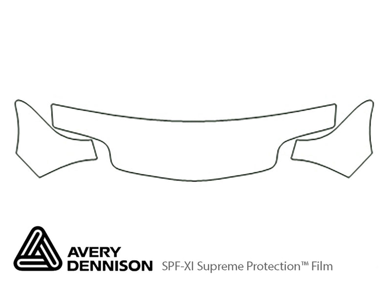 sunfire Avery Dennison Clear Bra Hood Precut PPF Diagram