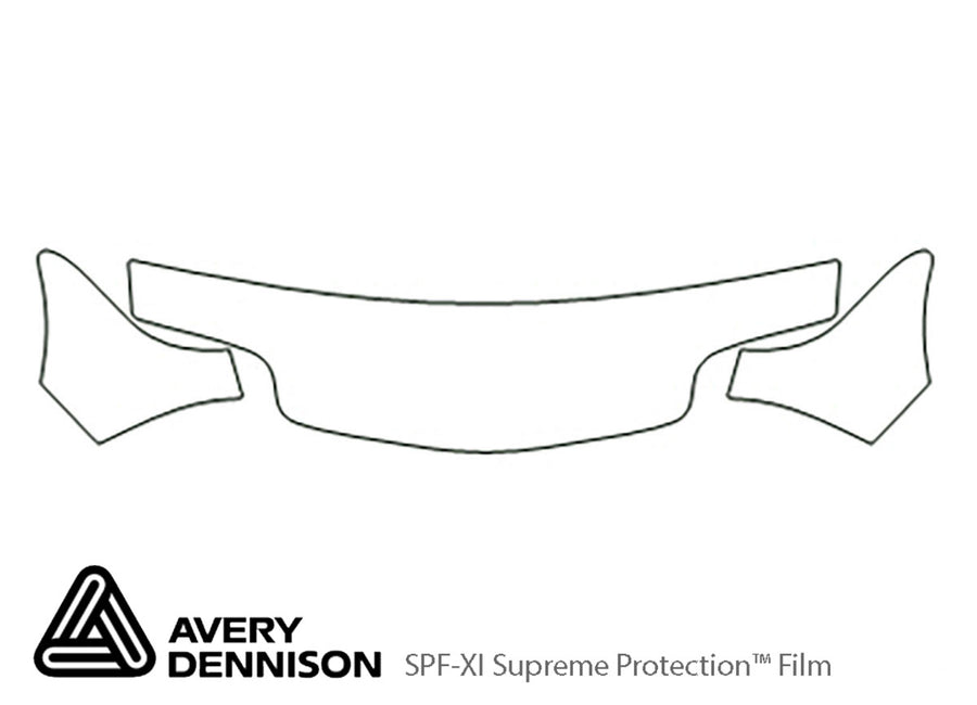 sunfire Avery Dennison Clear Bra Hood Precut PPF Diagram