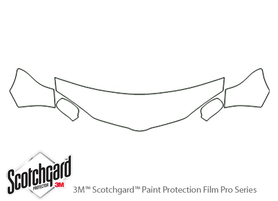 sunfire 3M Clear Bra Hood Precut PPF Diagram