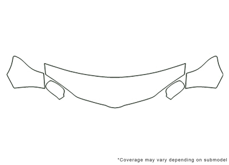 sunfire 3M Clear Bra Hood Precut PPF Diagram