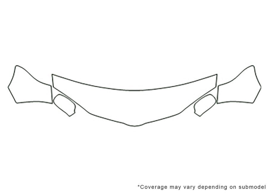 sunfire Avery Dennison Clear Bra Hood Precut PPF Diagram