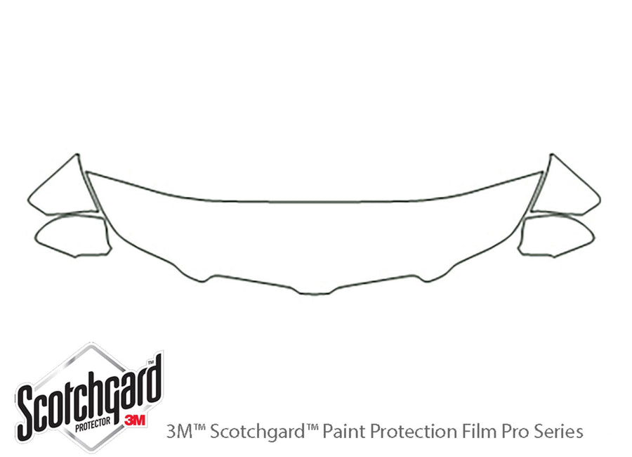 torrent 3M Clear Bra Hood Precut PPF Diagram