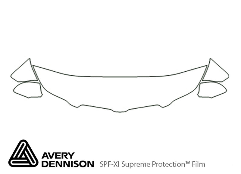 torrent Avery Dennison Clear Bra Hood Precut PPF Diagram