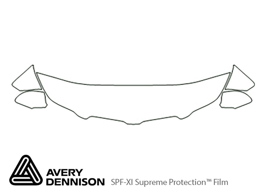 torrent Avery Dennison Clear Bra Hood Precut PPF Diagram
