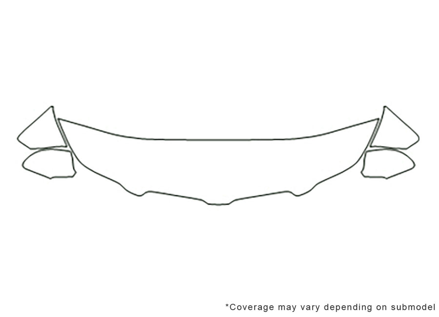 torrent 3M Clear Bra Hood Precut PPF Diagram