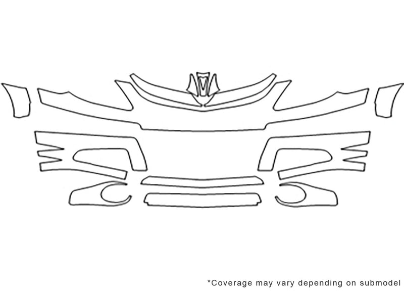 vibe Avery Dennison Clear Bra Bumper Precut PPF Diagram
