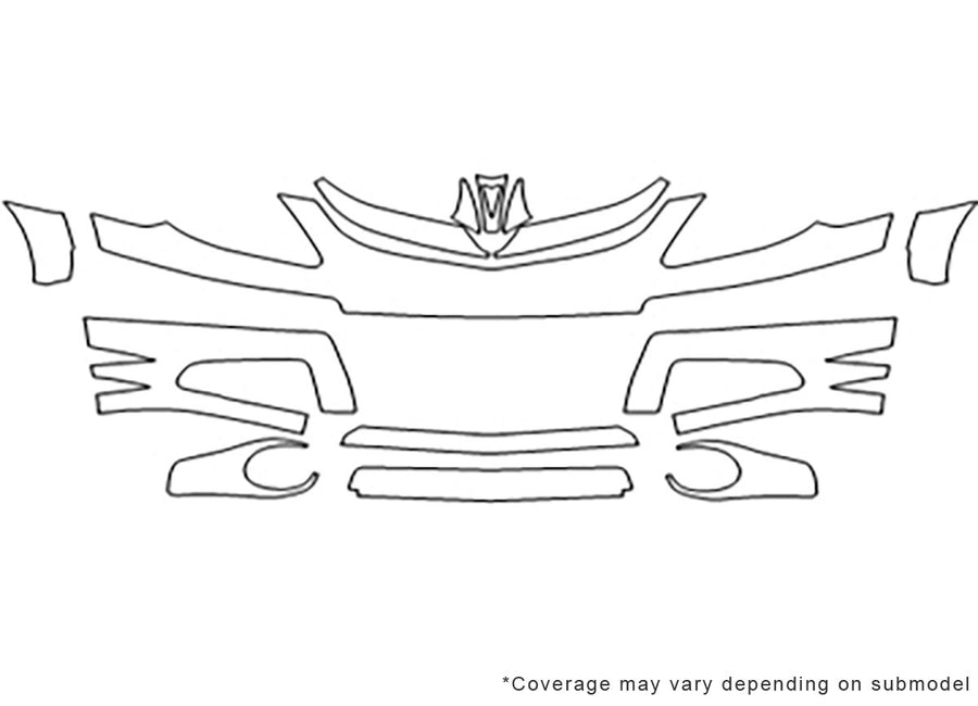vibe Avery Dennison Clear Bra Bumper Precut PPF Diagram