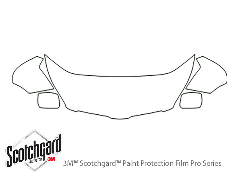 vibe 3M Clear Bra Hood Precut PPF Diagram