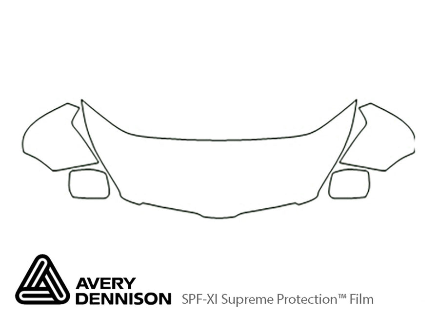 vibe Avery Dennison Clear Bra Hood Precut PPF Diagram