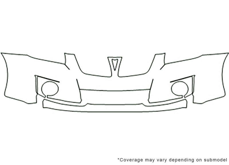 vibe 3M Clear Bra Bumper Precut PPF Diagram