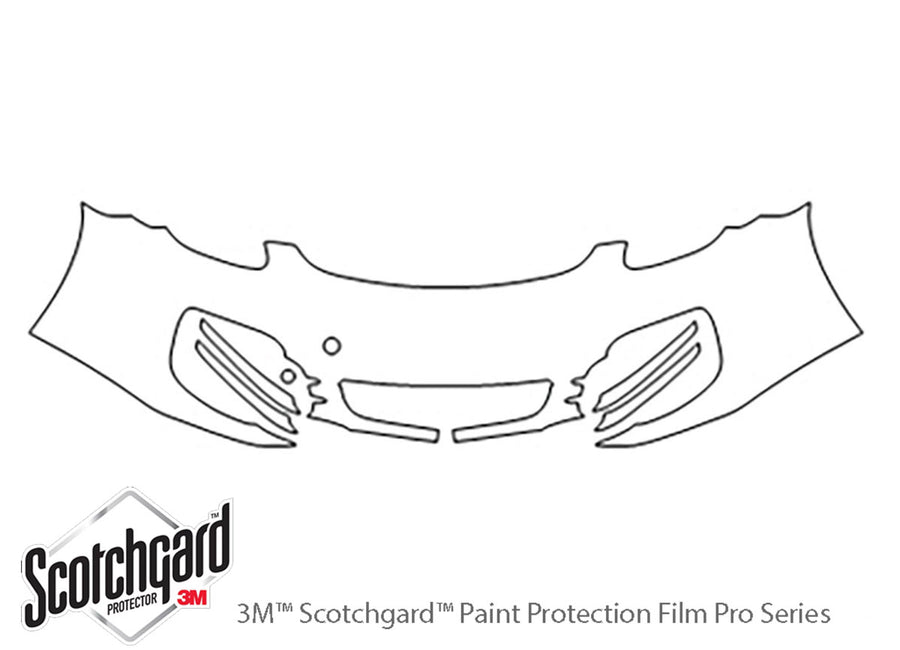 718 boxster 3M Clear Bra Bumper Precut PPF Diagram