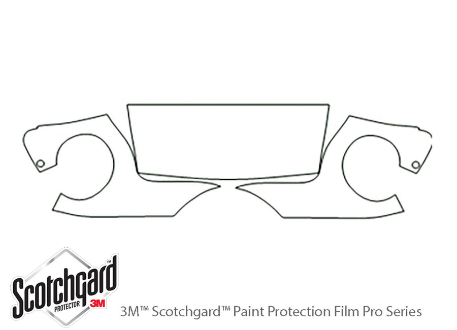 911 3M Clear Bra Hood Precut PPF Diagram