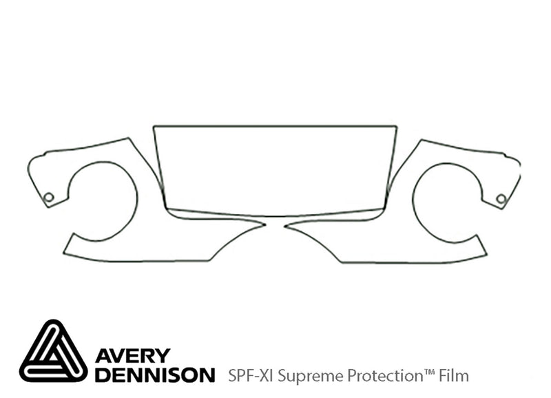 911 Avery Dennison Clear Bra Hood Precut PPF Diagram
