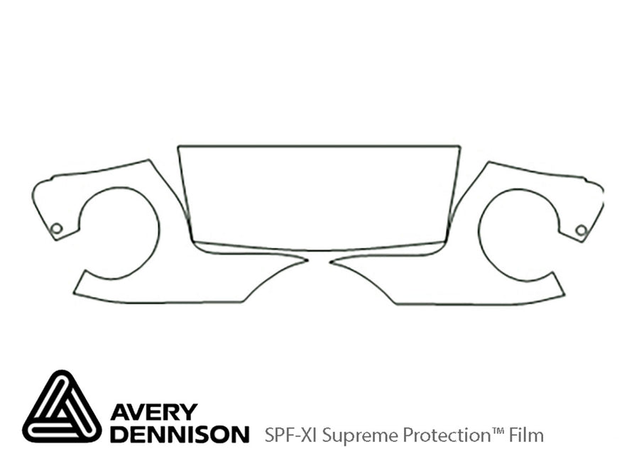 911 Avery Dennison Clear Bra Hood Precut PPF Diagram