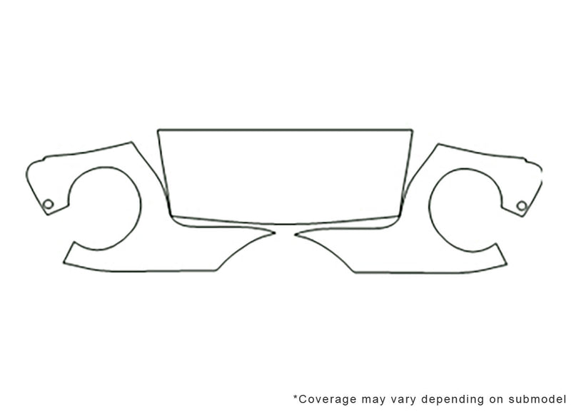 911 3M Clear Bra Hood Precut PPF Diagram