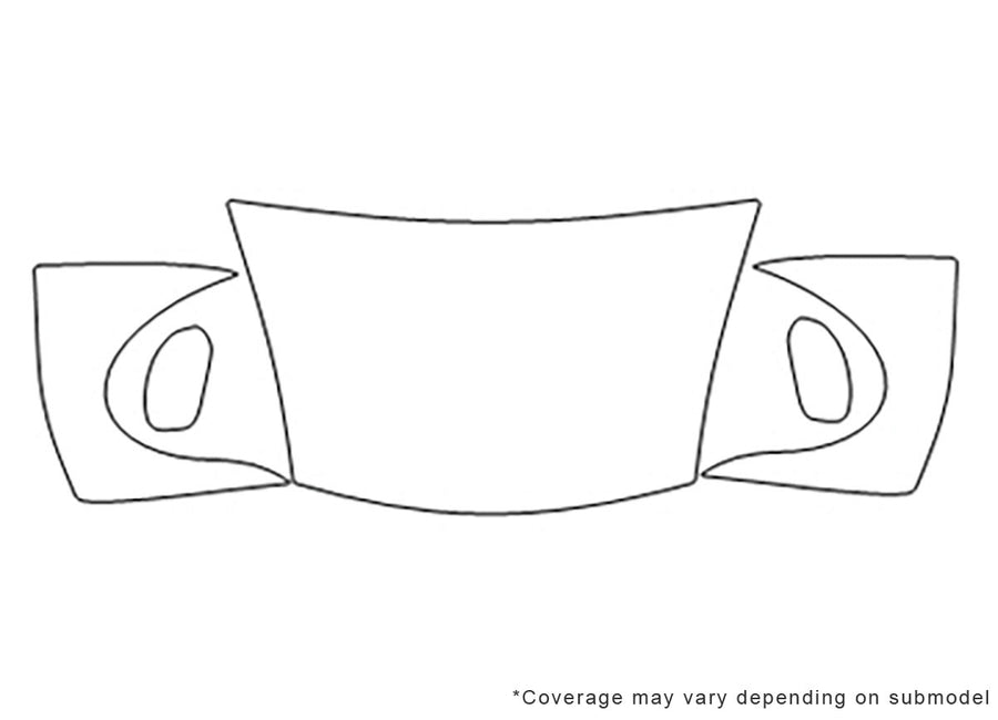 911 3M Clear Bra Hood Precut PPF Diagram