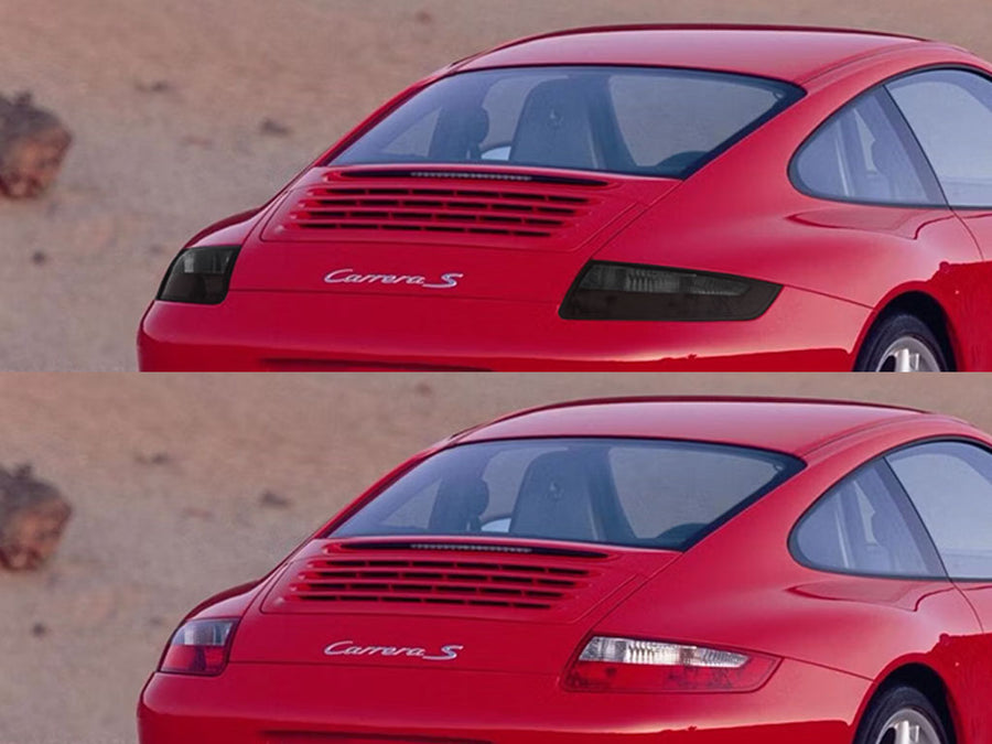 911 Before and After Smoked Taillights