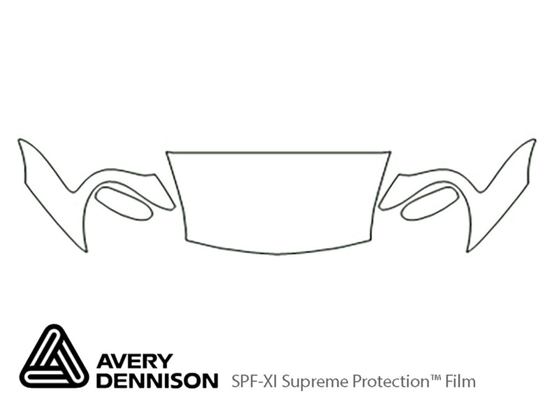 911 Avery Dennison Clear Bra Hood Precut PPF Diagram