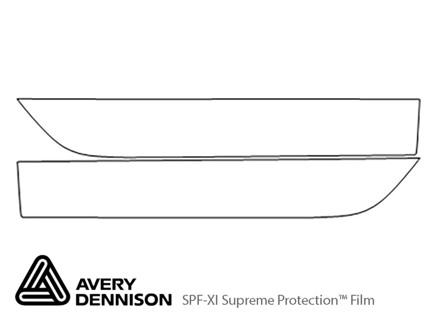 911 Avery Dennison Clear Bra Door Cup Precut PPF Diagram