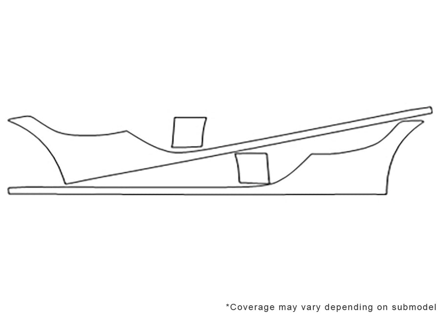 911 3M Clear Bra Door Cup Precut PPF Diagram