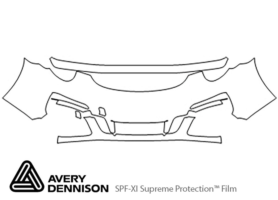 911 Avery Dennison Clear Bra Bumper Precut PPF Diagram