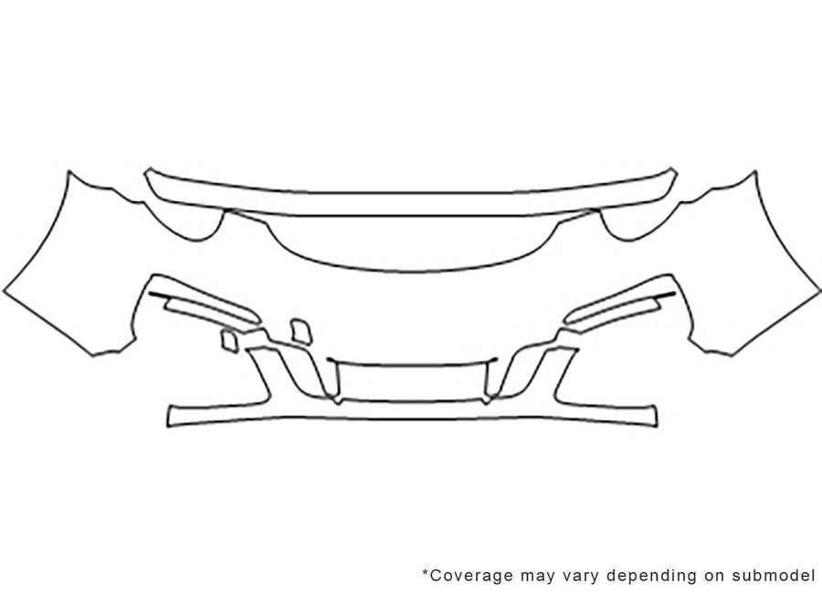 911 3M Clear Bra Bumper Precut PPF Diagram