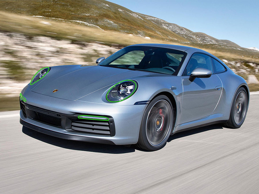 porsche 911 2020-2025 Headlight Protection Installation Location