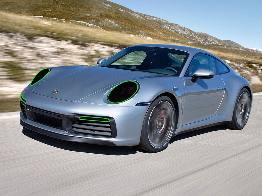 porsche 911 2020-2025 Headlight Tint Location