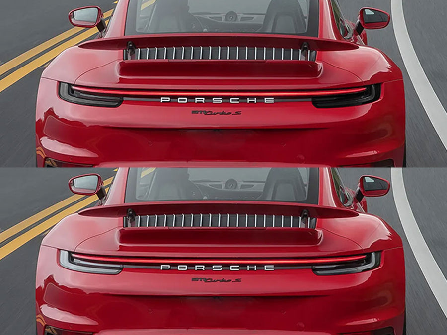 911 Before and After Smoked Taillights