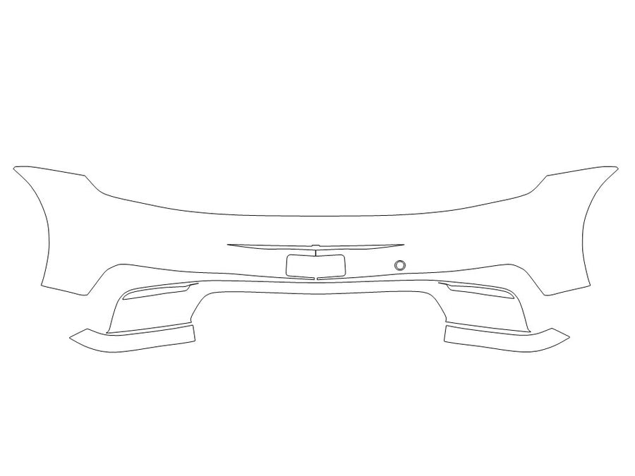 911 3M Clear Bra Door Cup Precut PPF Diagram