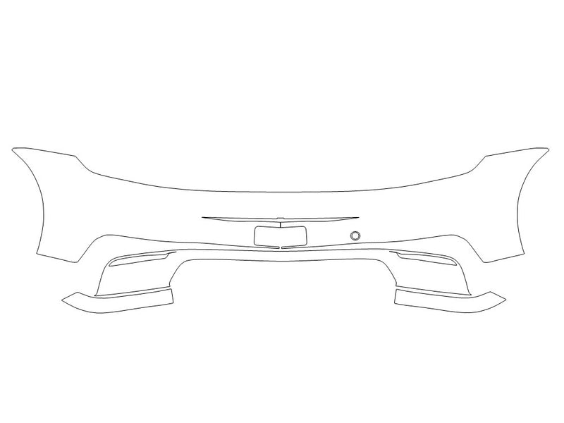 911 Avery Dennison Clear Bra Door Cup Precut PPF Diagram
